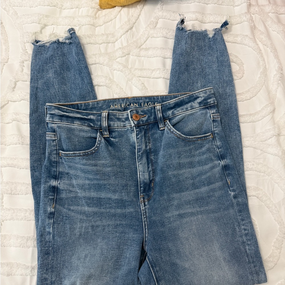American Eagle Outfitters Distressed Blue Dream Jeans - Picture 2 of 10